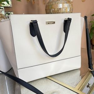 Kate spade handbag, color: white with beige